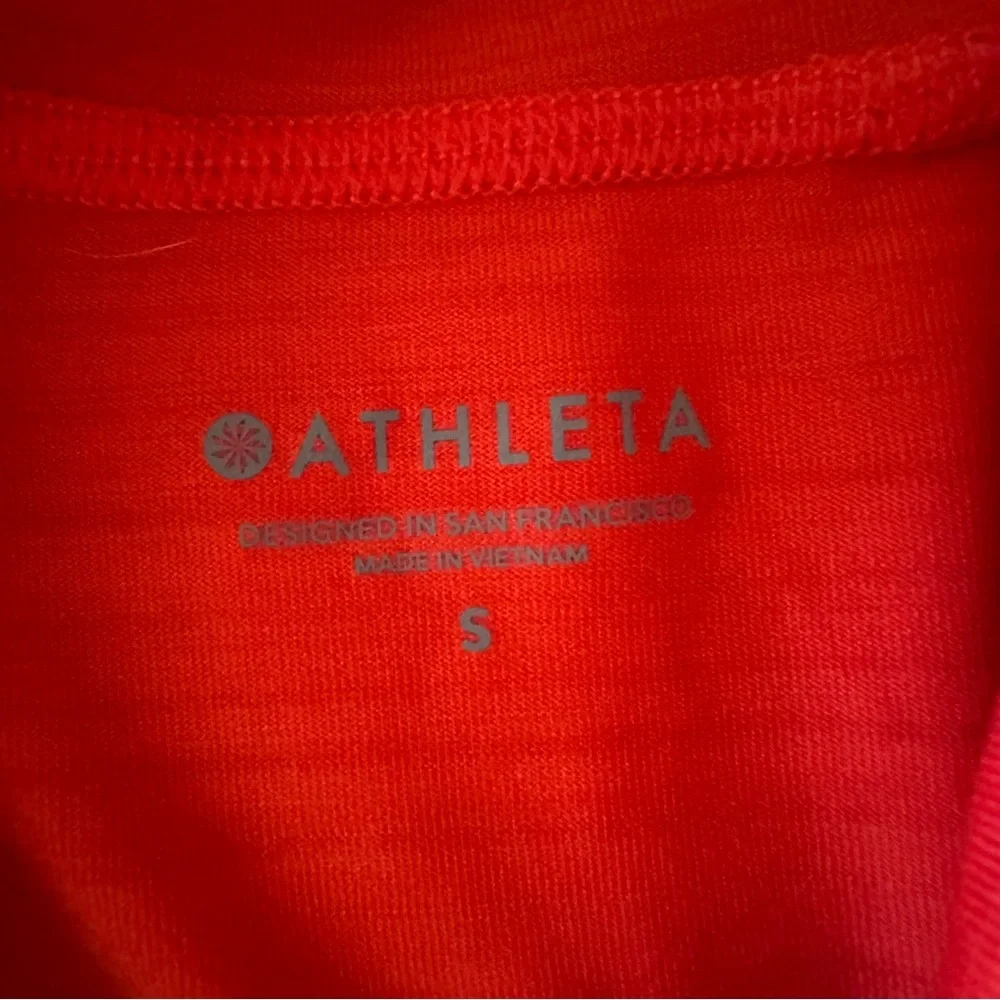 Athleta Baja UPF Hooded Jacket Bright‎ red orange Size Small 755726 Beach Travel